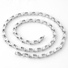 Nueva joyería de acero inoxidable para hombres Collar de joyería de plata